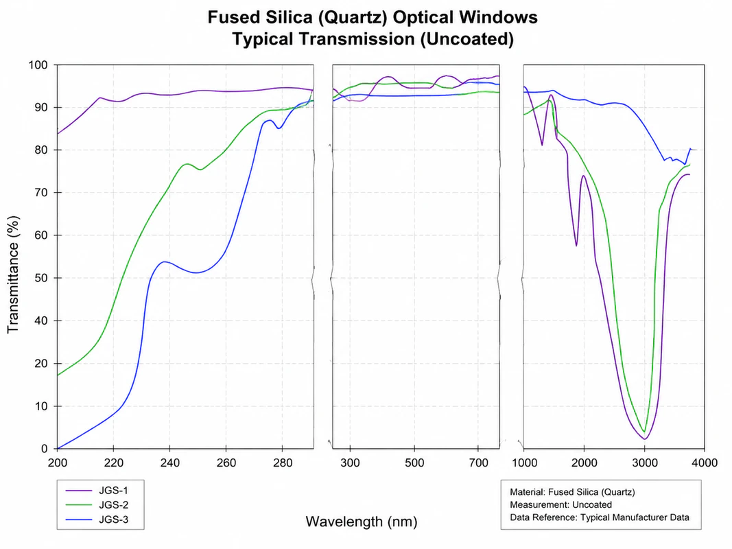 Fused Silica Optical Windows Fused Silica Optical Windows Transmission Curve