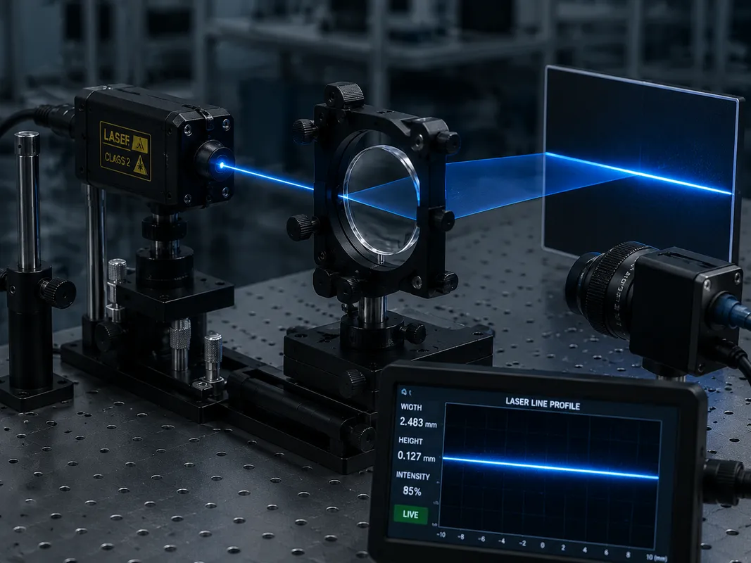 Cross Cylindrical Lens in Laser Line Generation and Machine Vision Systems