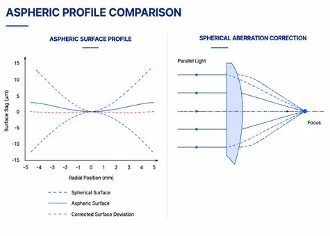 Precision Molded Aspheric Lens Geometry and Optical Principle
