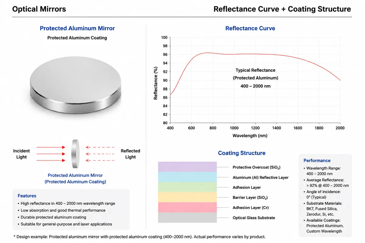 Protected Aluminum Mirror Structure Diagram