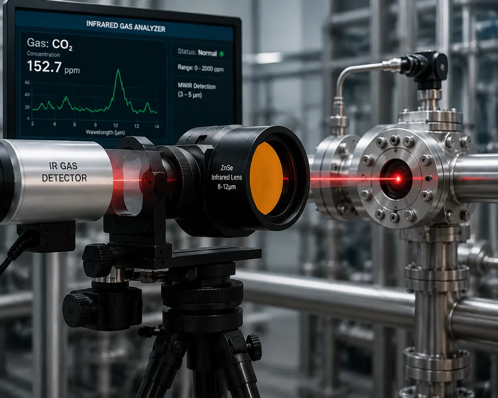 Infrared Zinc Selenide Lens in CO2 Laser and Thermal Imaging Systems