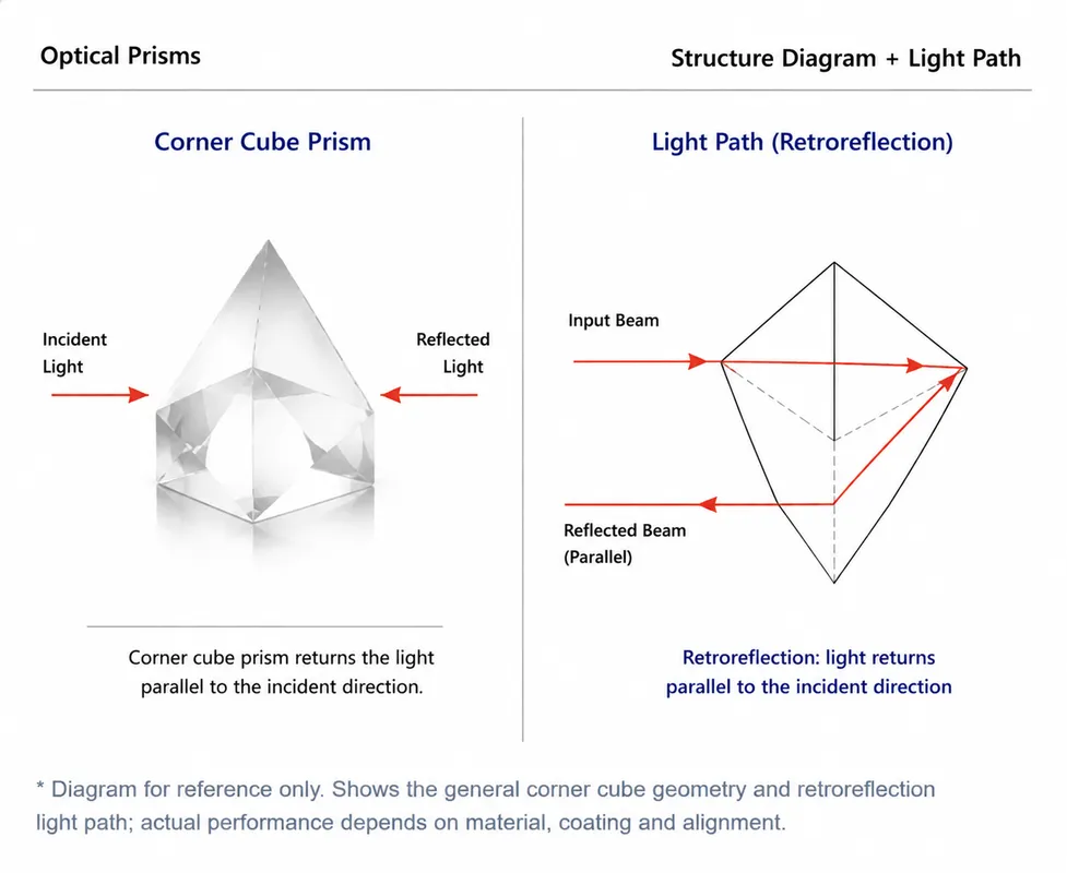 Corner Cube Prism Structure Diagram