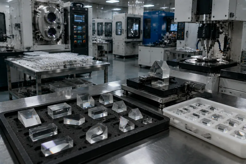 Chenyu Optics optical prism manufacturing facility – precision polishing and inspection