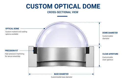 Custom Optical Dome Geometry and Optical Principle