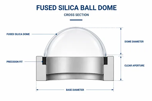 Fused Silica Optical Dome Geometry and Optical Principle