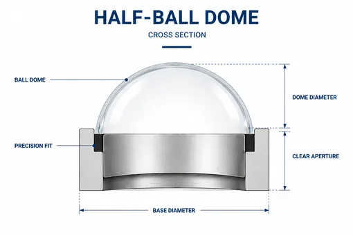 Half-Ball Dome Geometry and Optical Principle