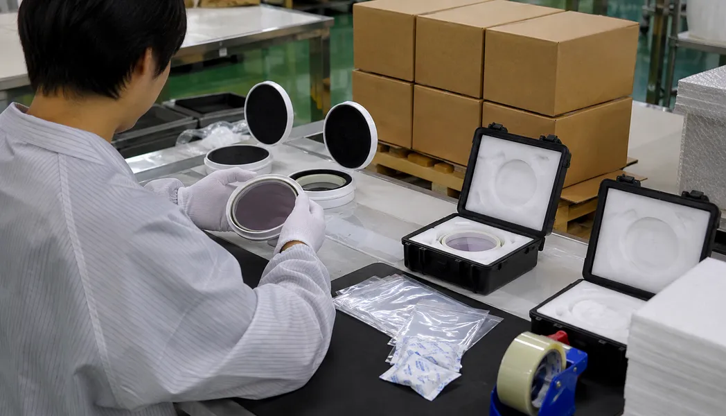 Protective packaging and shipment of optical components