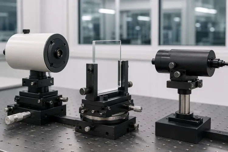 Parallelism control for flat optical components