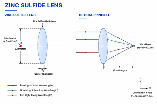 Zinc Sulfide Lens Geometry and Optical Principle