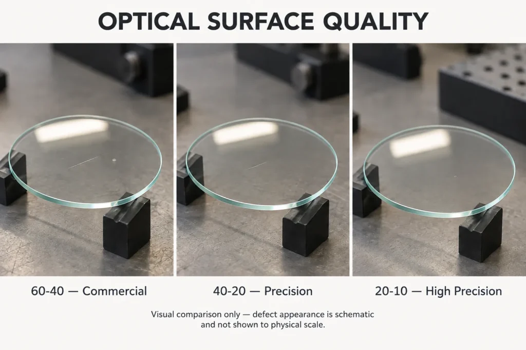 60 40 vs 40 20 vs 20 10 optical surface quality