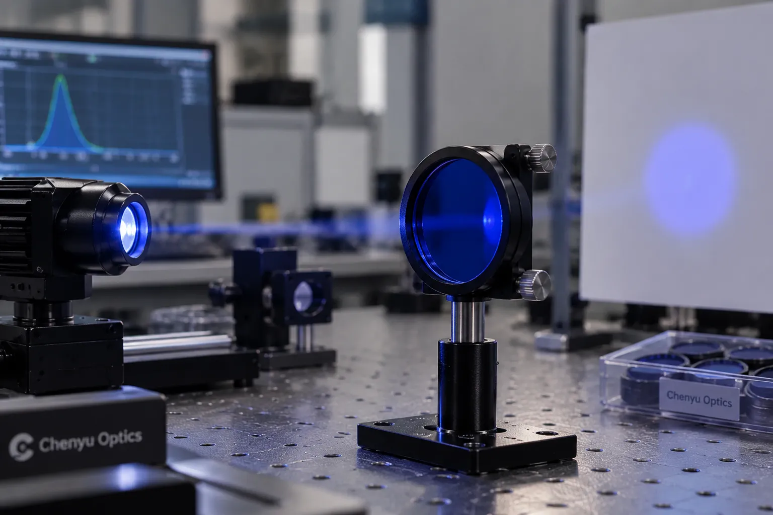 Blue Color Glass Filter for Imaging and Optical Sensing