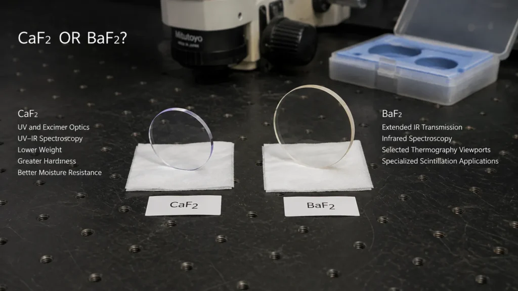 caf2 vs baf2 optical window application guide