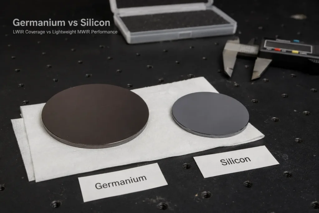 germanium and silicon infrared optical window comparison