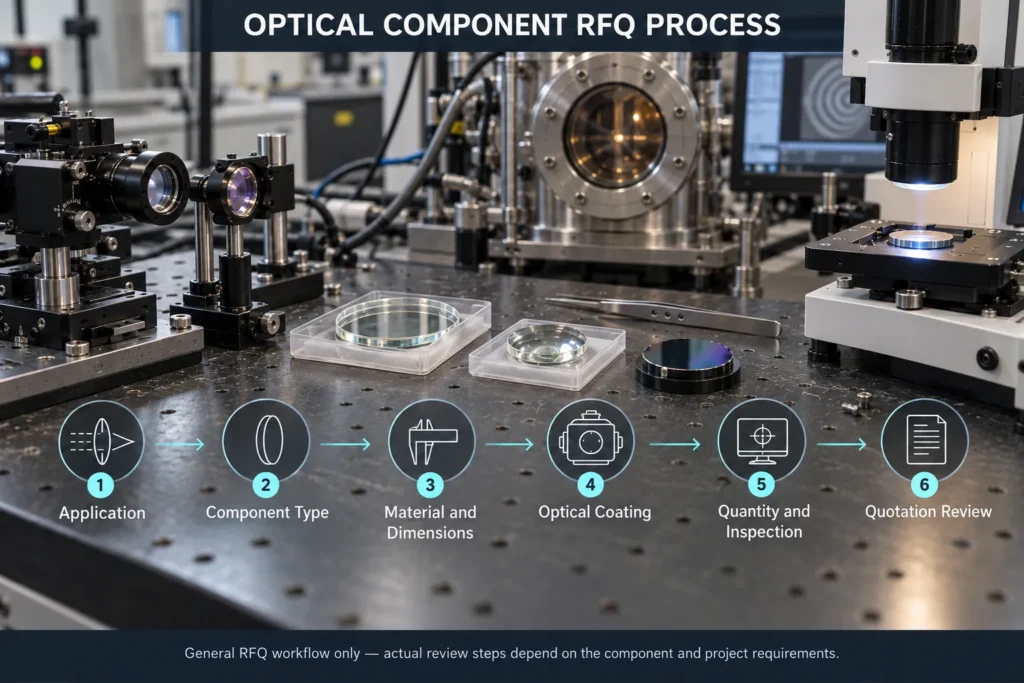 Optical component RFQ process
