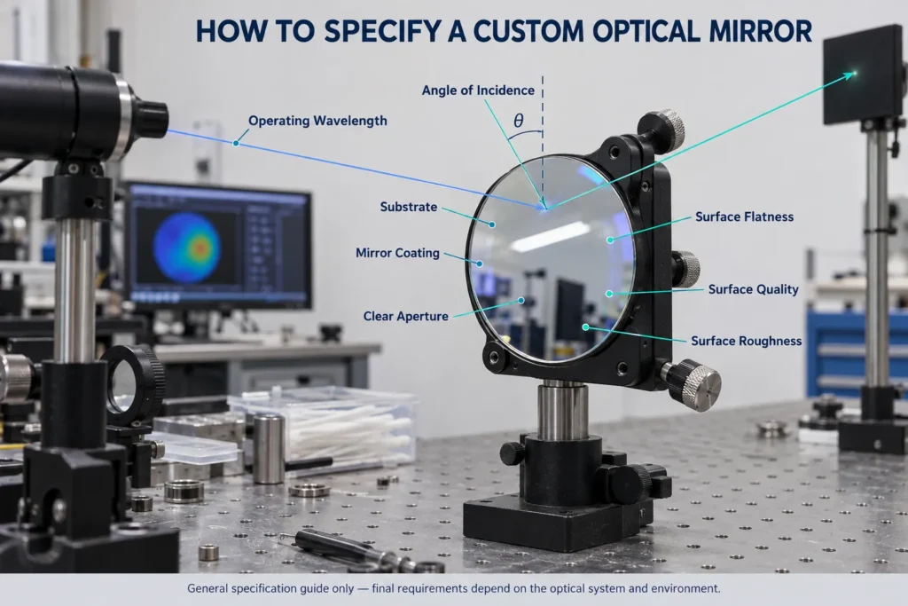 custom optical mirror specification guide