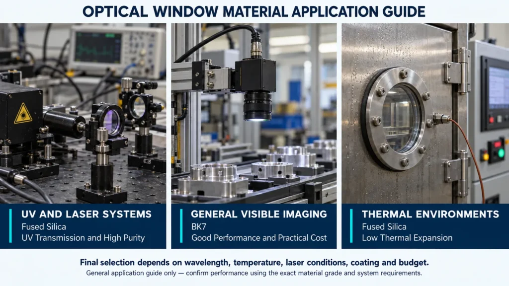 fused silica and bk7 application guide