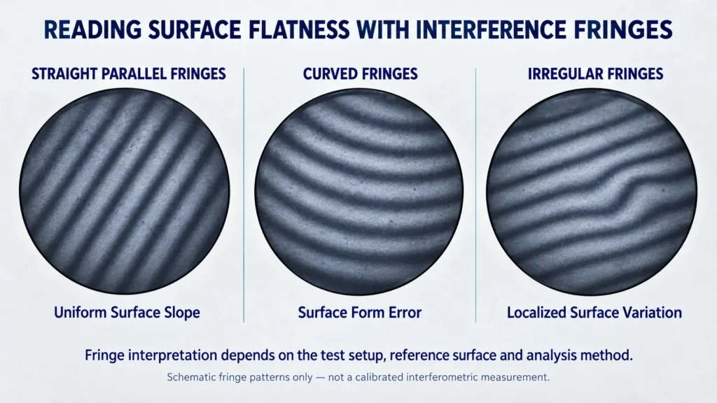 interference fringes and surface flatness