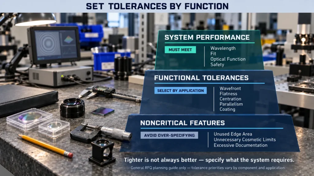 optical tolerance priority guide