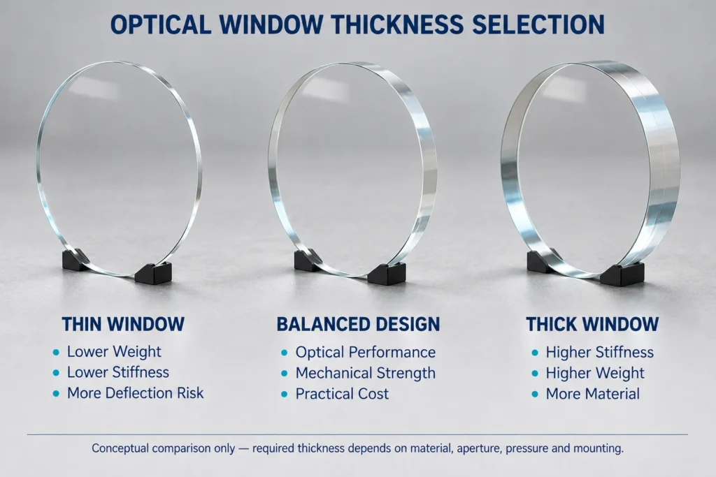 optical window thickness selection